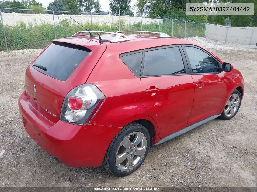 5Y2SM67039Z404442 2009 Pontiac Vibe