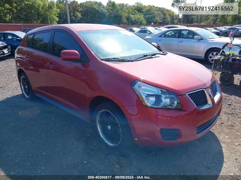 2009 Pontiac Vibe VIN: 5Y2SL67819Z415562 Lot: 40300617