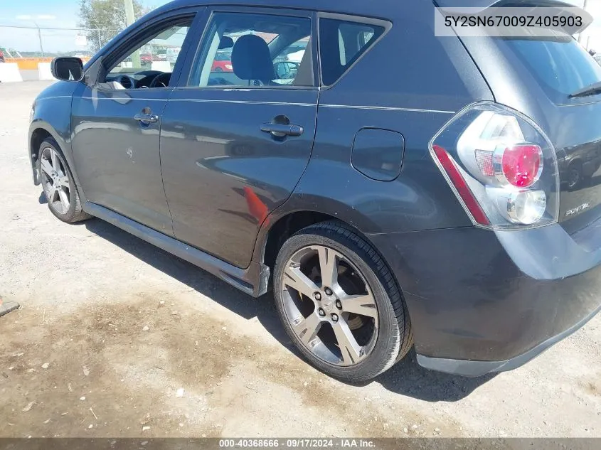 2009 Pontiac Vibe Gt VIN: 5Y2SN67009Z405903 Lot: 40368666