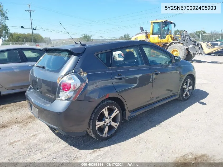 2009 Pontiac Vibe Gt VIN: 5Y2SN67009Z405903 Lot: 40368666