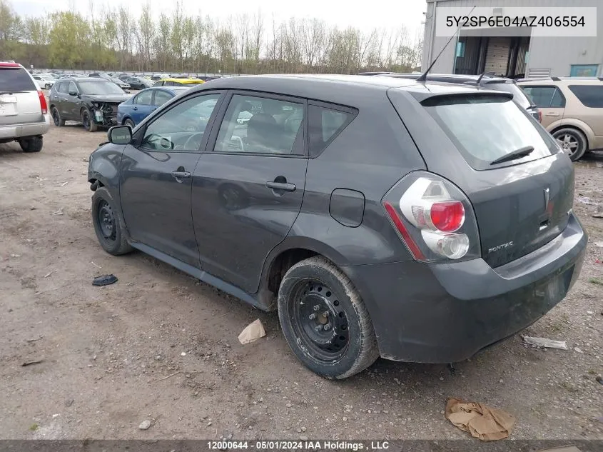 5Y2SP6E04AZ406554 2010 Pontiac Vibe