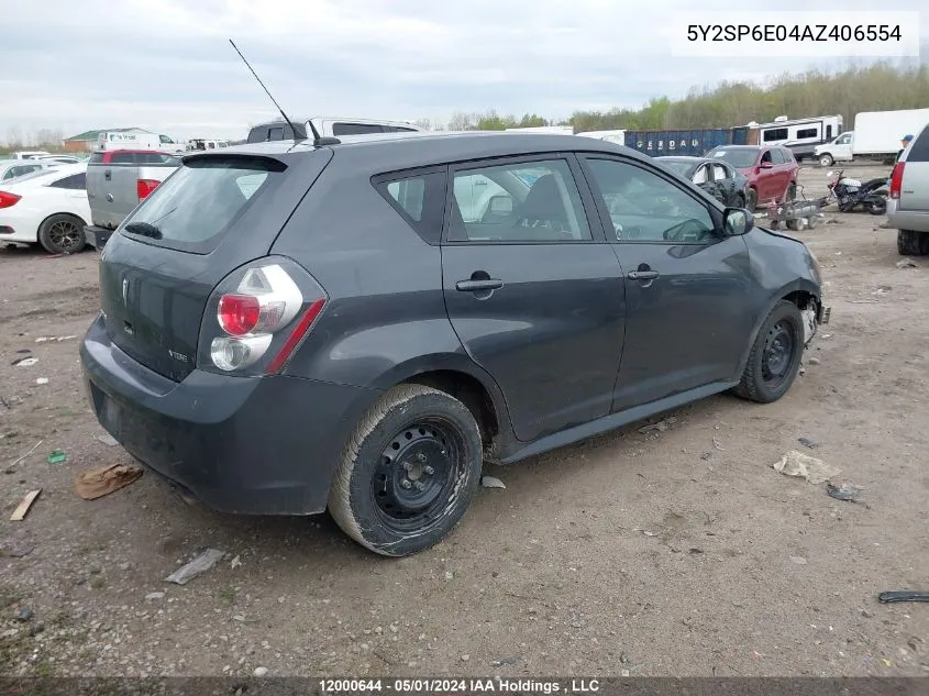 5Y2SP6E04AZ406554 2010 Pontiac Vibe