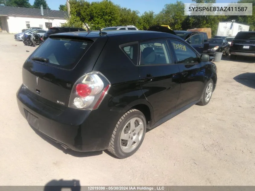 5Y2SP6E83AZ411587 2010 Pontiac Vibe