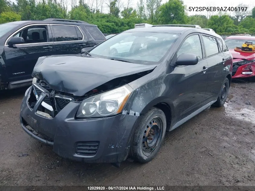 2010 Pontiac Vibe VIN: 5Y2SP6E89AZ406197 Lot: 12029920