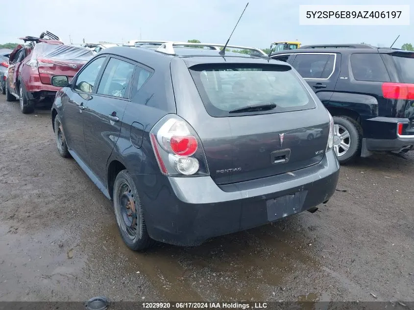 2010 Pontiac Vibe VIN: 5Y2SP6E89AZ406197 Lot: 12029920