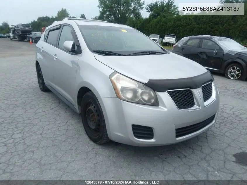 5Y2SP6E88AZ413187 2010 Pontiac Vibe