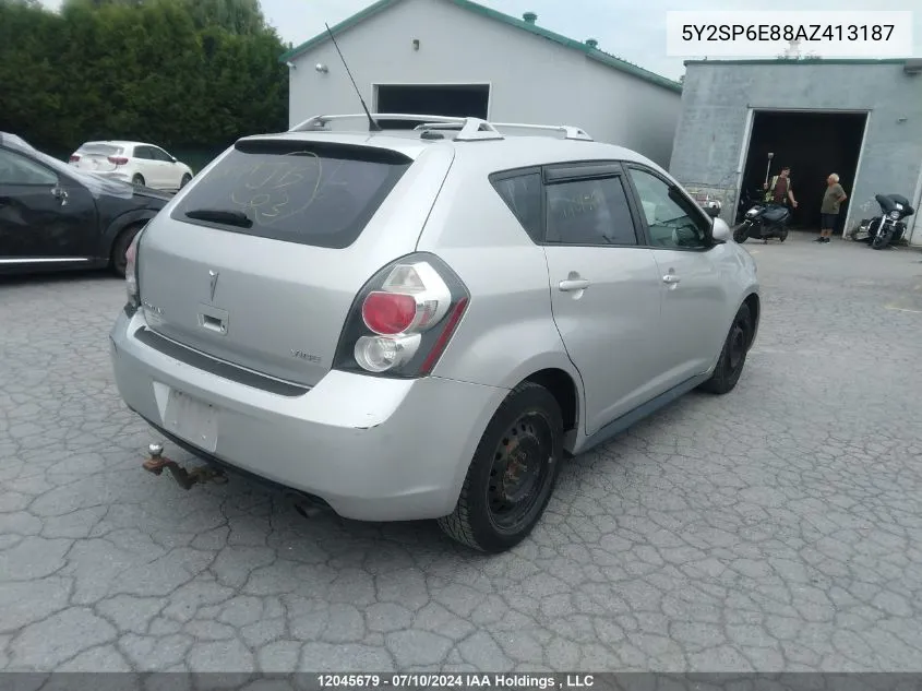 5Y2SP6E88AZ413187 2010 Pontiac Vibe