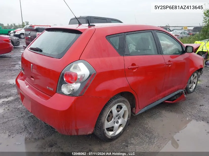 5Y2SP6E81AZ413645 2010 Pontiac Vibe