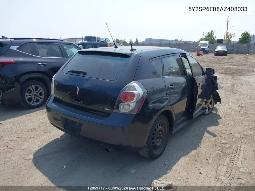 5Y2SP6E08AZ408033 2010 Pontiac Vibe