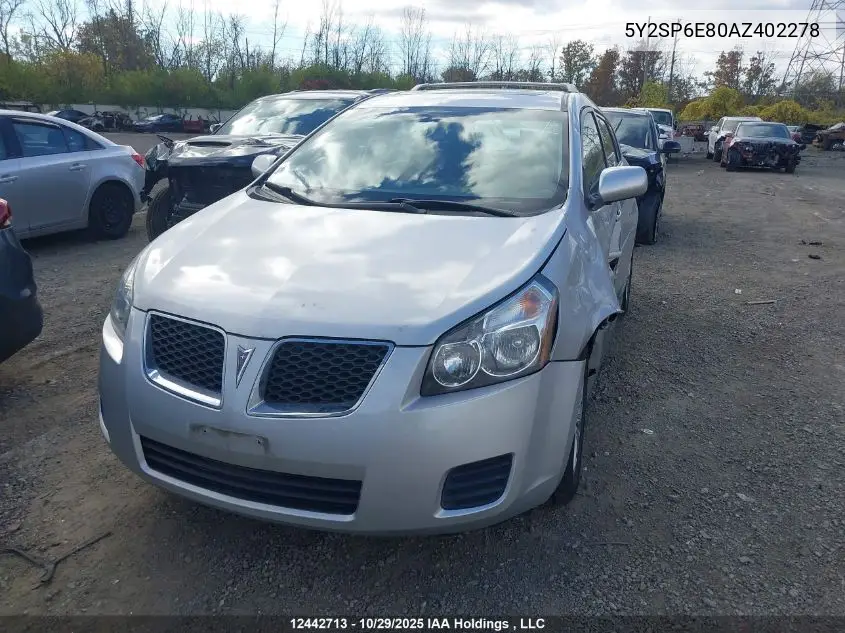 5Y2SP6E80AZ402278 2010 Pontiac Vibe