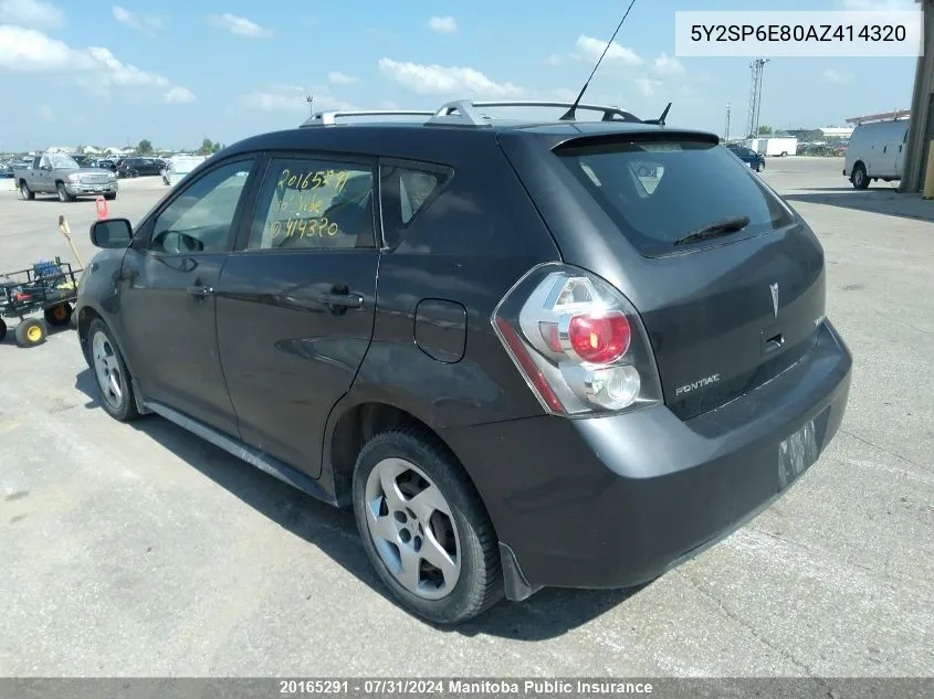 5Y2SP6E80AZ414320 2010 Pontiac Vibe