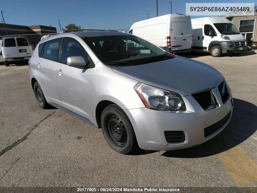 2010 Pontiac Vibe VIN: 5Y2SP6E86AZ405489 Lot: 20177905