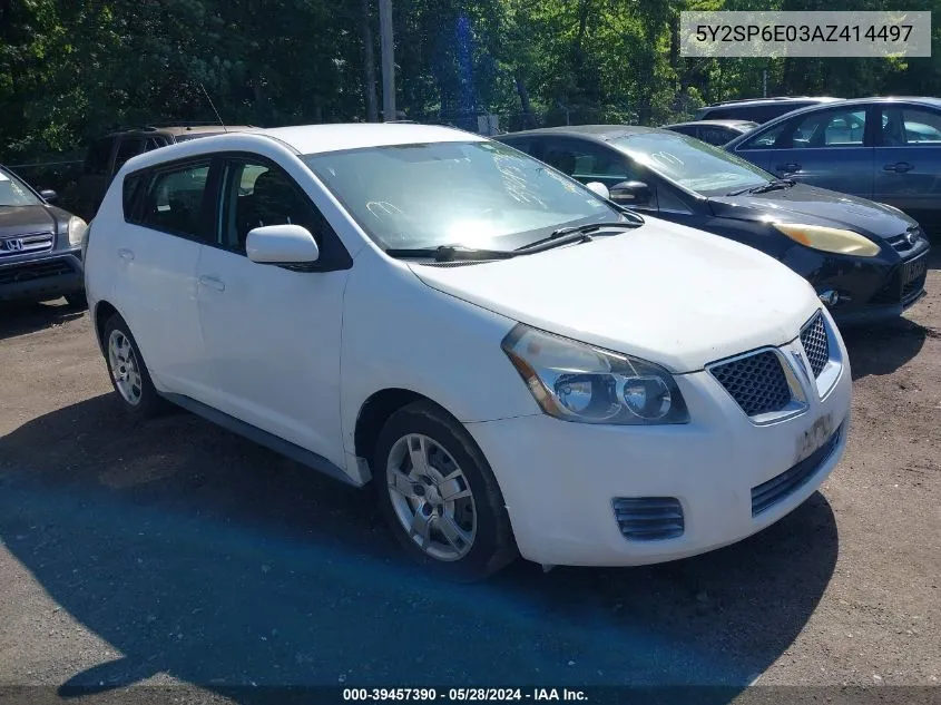 5Y2SP6E03AZ414497 2010 Pontiac Vibe