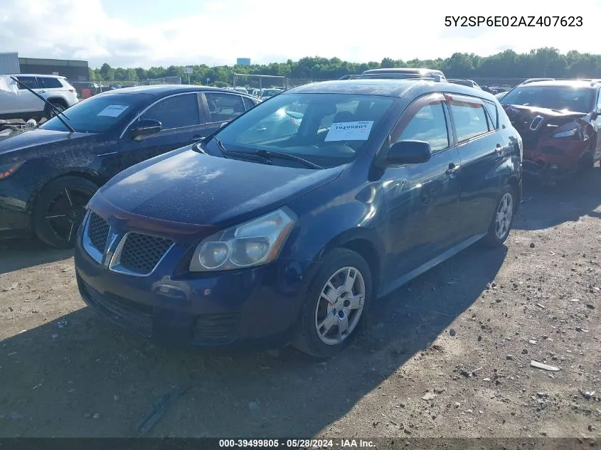 2010 Pontiac Vibe VIN: 5Y2SP6E02AZ407623 Lot: 39499805