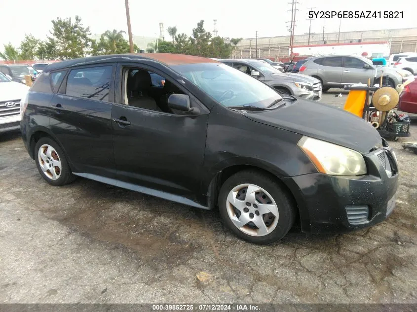 2010 Pontiac Vibe VIN: 5Y2SP6E85AZ415821 Lot: 39852725