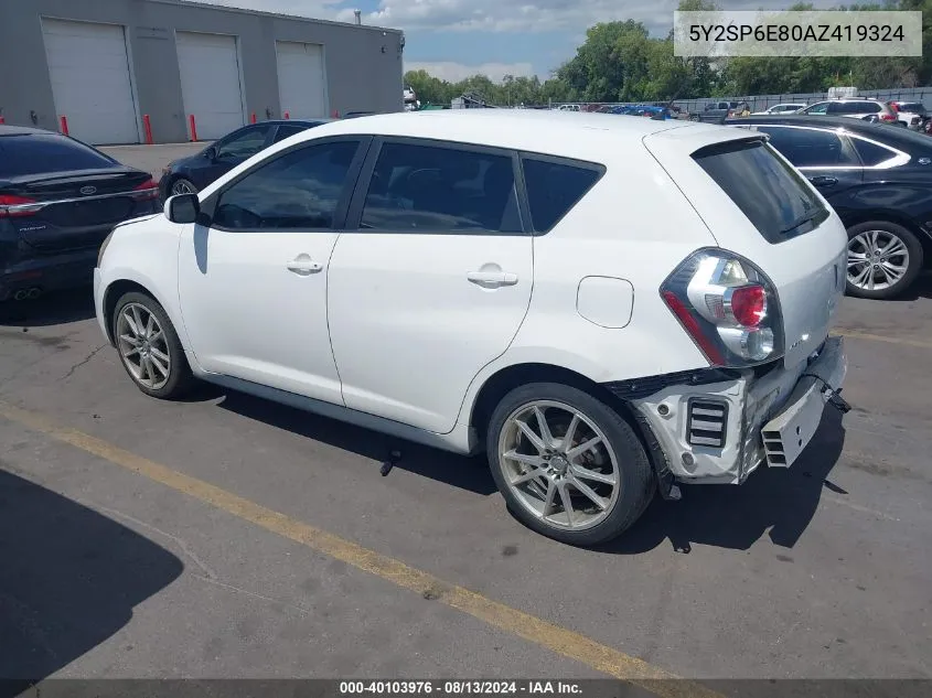 5Y2SP6E80AZ419324 2010 Pontiac Vibe