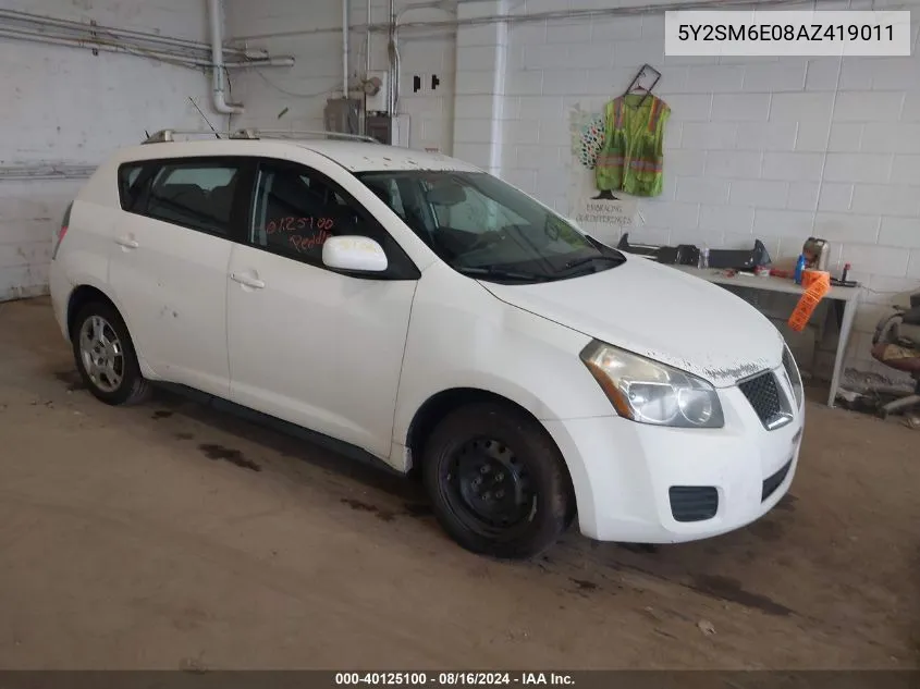 5Y2SM6E08AZ419011 2010 Pontiac Vibe