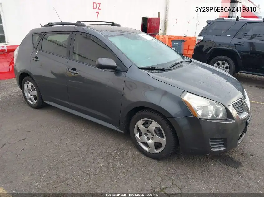 5Y2SP6E80AZ419310 2010 Pontiac Vibe