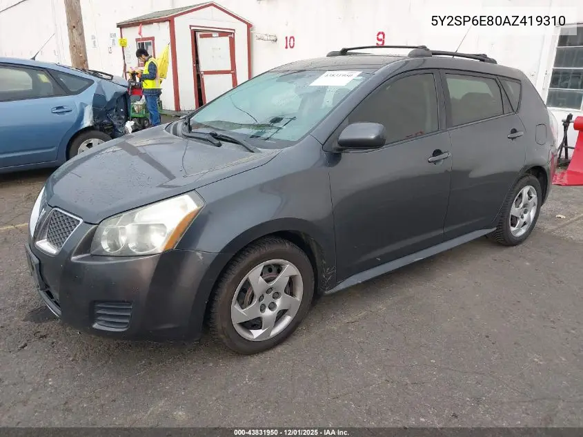 5Y2SP6E80AZ419310 2010 Pontiac Vibe