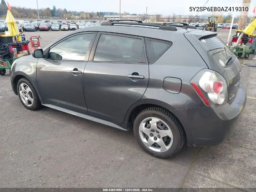5Y2SP6E80AZ419310 2010 Pontiac Vibe
