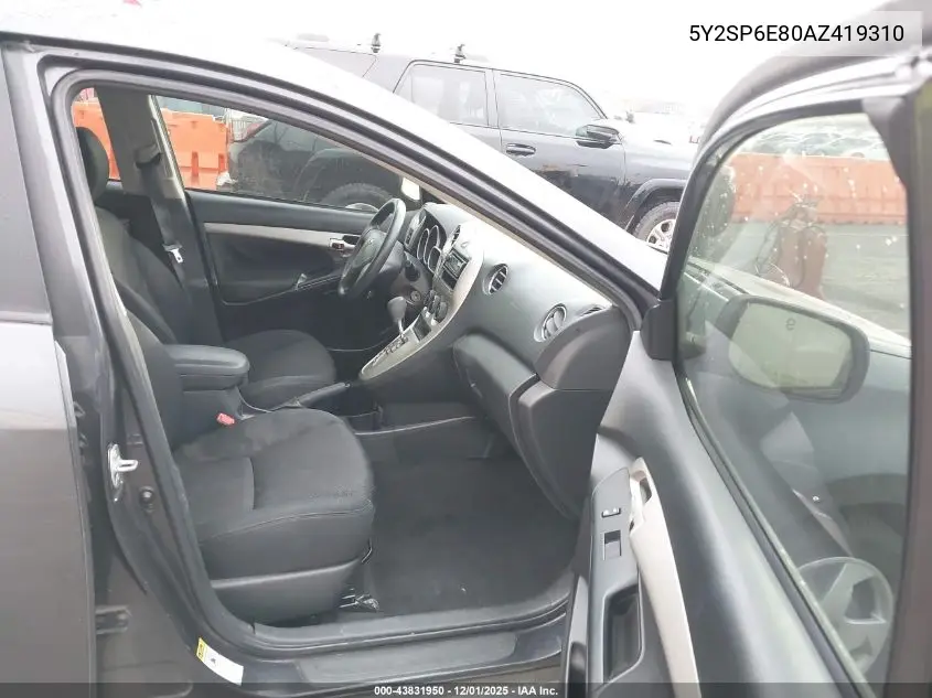 5Y2SP6E80AZ419310 2010 Pontiac Vibe