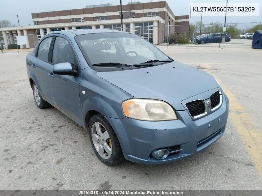 2007 Pontiac Wave VIN: KL2TW55607B153209 Lot: 20159318