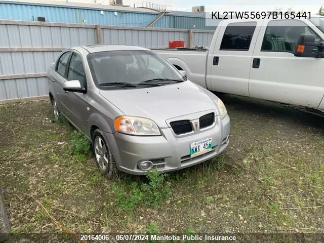 2007 Pontiac Wave VIN: KL2TW55697B165441 Lot: 20164006