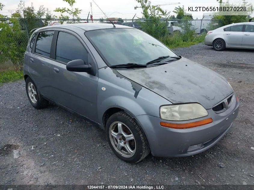 KL2TD65618B270228 2008 Pontiac Wave