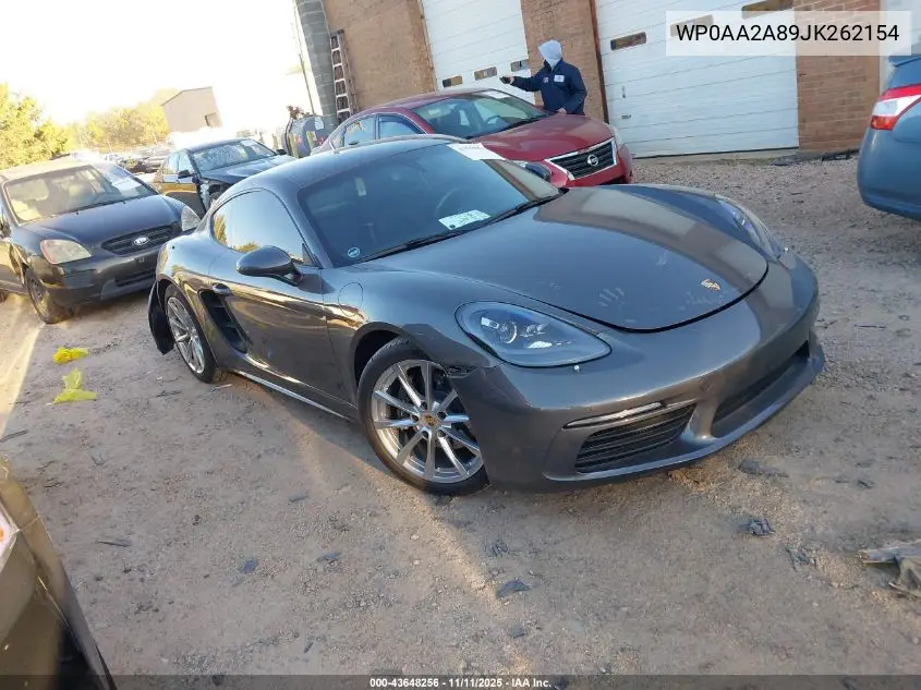 WP0AA2A89JK262154 2018 Porsche 718 Cayman