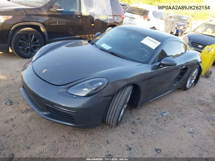 WP0AA2A89JK262154 2018 Porsche 718 Cayman