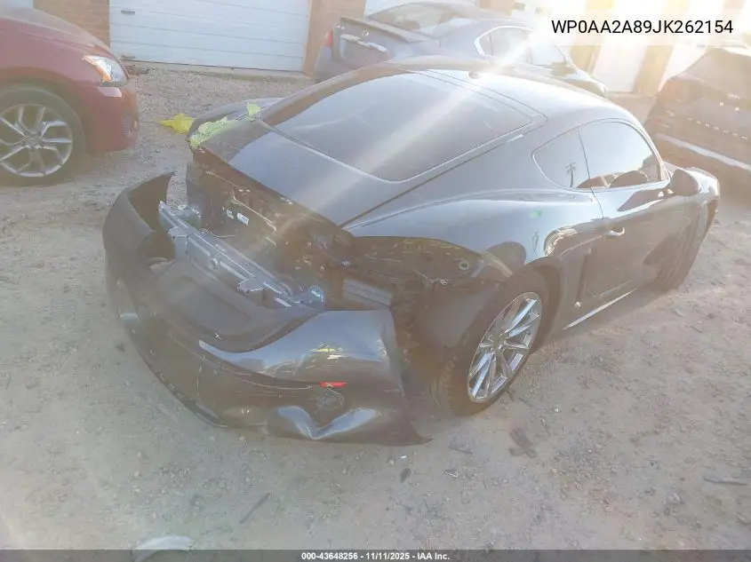 WP0AA2A89JK262154 2018 Porsche 718 Cayman