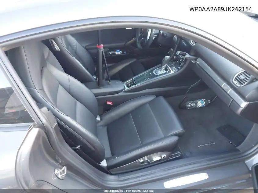 WP0AA2A89JK262154 2018 Porsche 718 Cayman