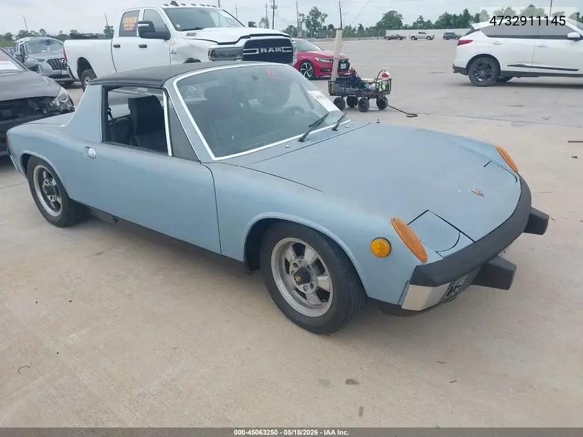 1973 Porsche 914 VIN: 4732911145 Lot: 45063250