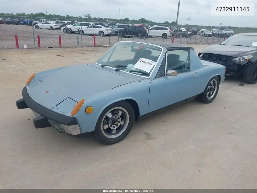 1973 Porsche 914 VIN: 4732911145 Lot: 45063250
