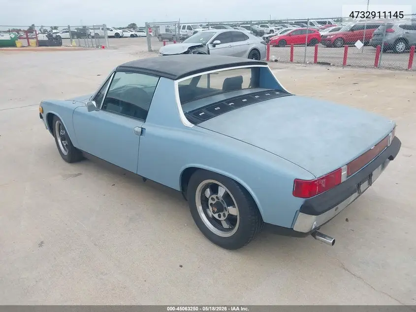 1973 Porsche 914 VIN: 4732911145 Lot: 45063250