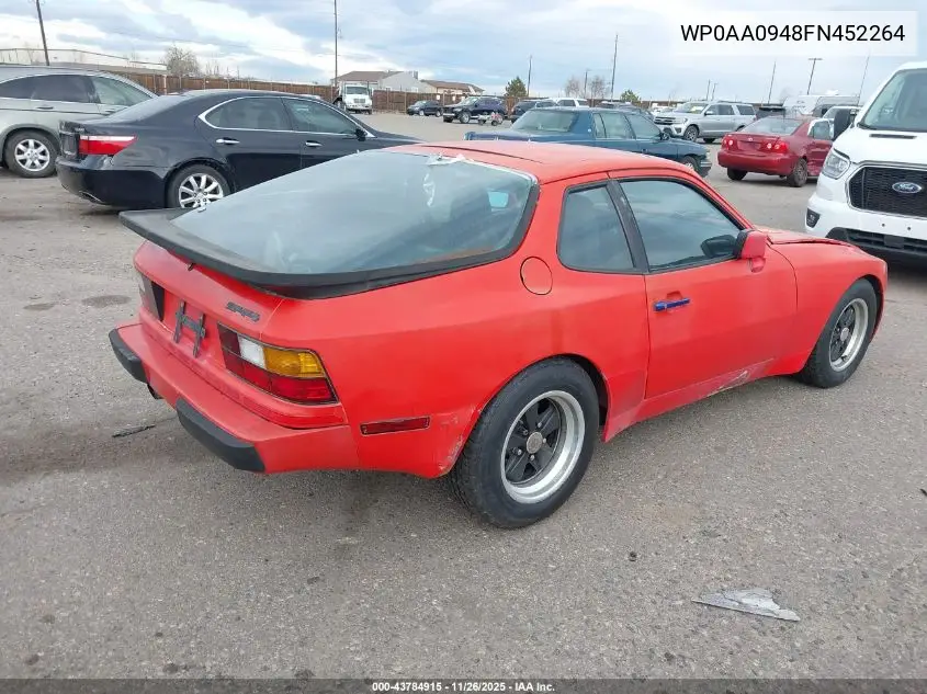 WP0AA0948FN452264 1985 Porsche 944
