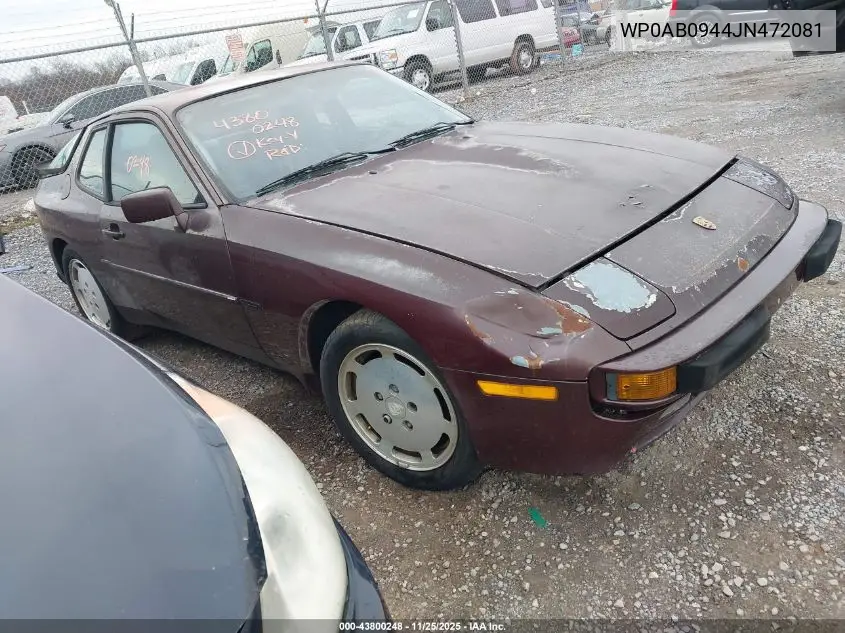 WP0AB0944JN472081 1988 Porsche 944