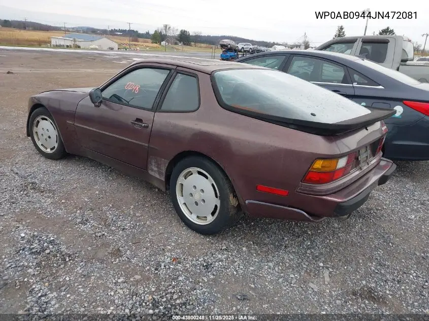 WP0AB0944JN472081 1988 Porsche 944