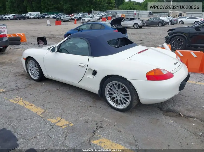 2000 Porsche Boxster VIN: WP0CA2982YU620836 Lot: 45077154