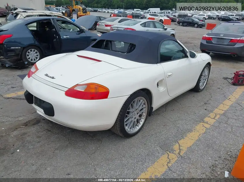 2000 Porsche Boxster VIN: WP0CA2982YU620836 Lot: 45077154