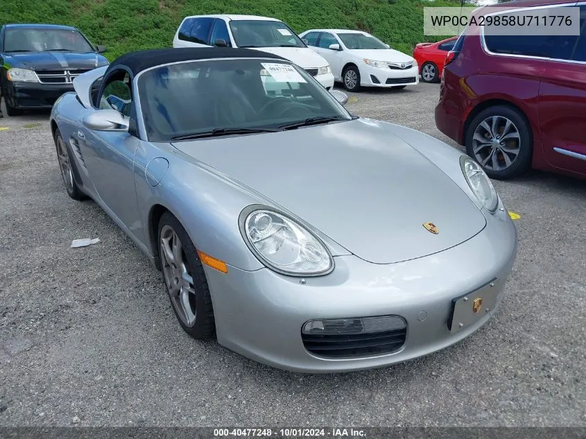 WP0CA29858U711776 2008 Porsche Boxster