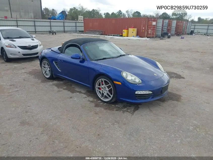 WP0CB29859U730259 2009 Porsche Boxster S