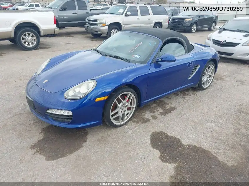 WP0CB29859U730259 2009 Porsche Boxster S