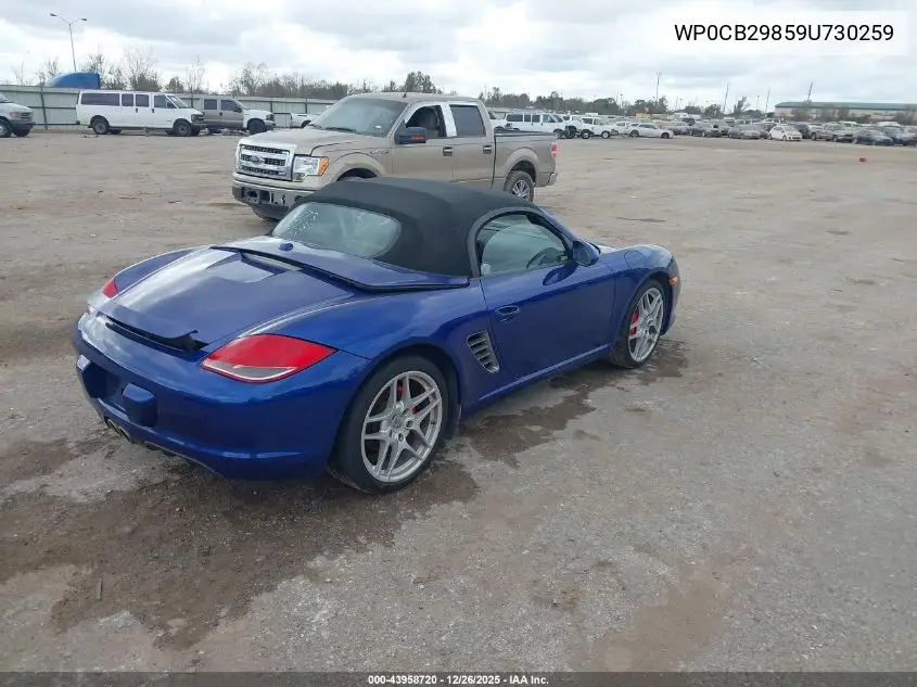 WP0CB29859U730259 2009 Porsche Boxster S