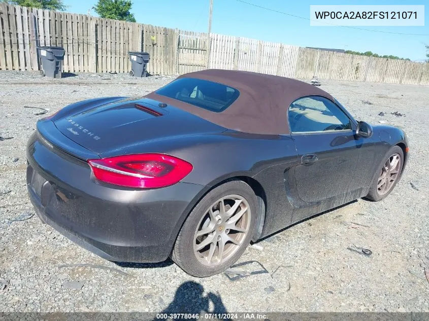 WP0CA2A82FS121071 2015 Porsche Boxster