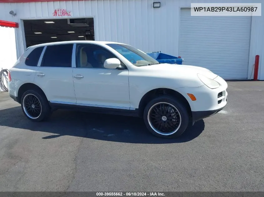 2003 Porsche Cayenne S VIN: WP1AB29P43LA60987 Lot: 39555662