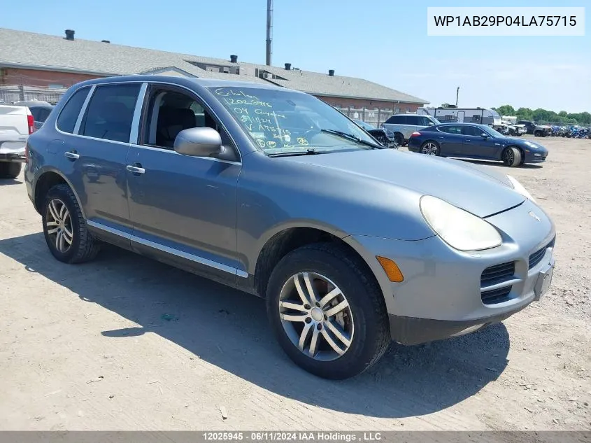 2004 Porsche Cayenne S VIN: WP1AB29P04LA75715 Lot: 12025945