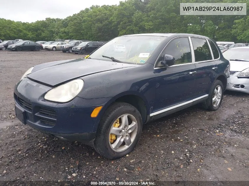 2004 Porsche Cayenne S VIN: WP1AB29P24LA60987 Lot: 39542570