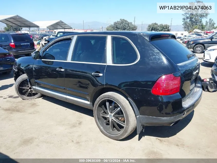 2004 Porsche Cayenne S VIN: WP1AB29P04LA74063 Lot: 39630309