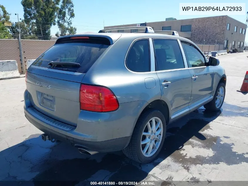 2004 Porsche Cayenne S VIN: WP1AB29P64LA72933 Lot: 40141880